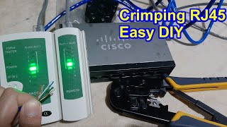 How to Crimp RJ45 Cat5Cat6 Ethernet UTP Cable [upl. by Enelrak920]