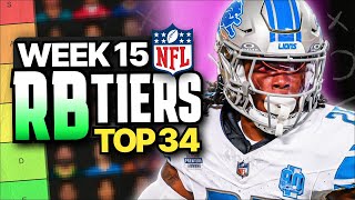 Week 15 Fantasy Football RB Rankings Top 34 [upl. by Unity187]