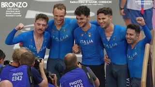 Parigi 2024  BRONZO ITALIA inseguimento Ciclismo su pista Radiocronaca di Manuel Codignoni [upl. by Sawyere]