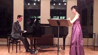 FRANCIS POULENC Sonata for Flute and Piano Cantilena Presto giocoso [upl. by Llednyl]