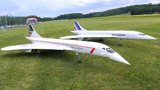 MEGA RC MODEL JETS CONCORDE IN FLIGHT DEMO RC AIRPLANES RC TURBINE JET SCALE MODELS [upl. by Holmen]