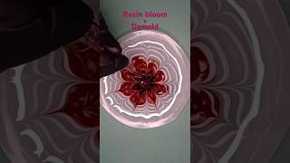 Resin bloom resinart bloom resinflowercoasters epoxy shortsfeed [upl. by Kimball]