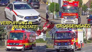 Einsatzfahrten zu schwerer Verpuffung  Feuerwehr  Rettungsdienst  Polizei  Blaulicht amp Pressluft [upl. by Ramin]