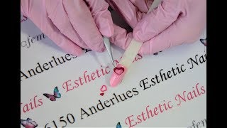 Tuto nail art coeur SaintValentin  Valentines Nails [upl. by Tristis54]