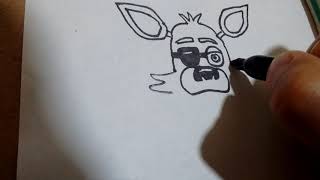 Cómo dibujar a Foxy de fnaf how to draw Foxy from fnaf [upl. by Annelak]