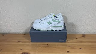 New Balance 550 White Mint Green BB550FS1 [upl. by Arednaxela126]