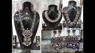 oxidized jewellery wholesale amp Retail priceCheapest price jewellery shop in sowcarpet wholesale [upl. by Eilama]