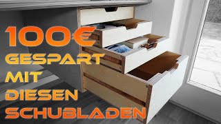 100€ gespart mit diesen Schubladen  DIY Schreibtisch Teil 3 [upl. by Rothstein]