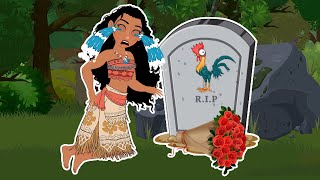 No Heihei dont leave me Moana Story  Sad story Moana Cartoon Animation [upl. by Raffo]