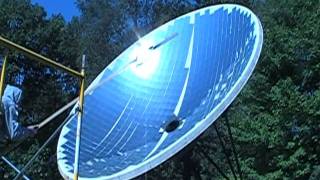 Solar parabolic dish hot water heater [upl. by Strage]