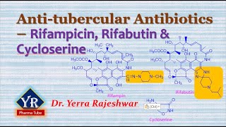 Antitubercular Antibiotics  Rifampicin Rifabutin amp Cycloserine  YR Pharma Tube  Yerra Rajeshwar [upl. by Thayer369]