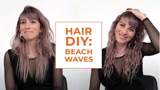 Beach Waves Hair Tutorial  Hairstyle DIY [upl. by Annehsat]