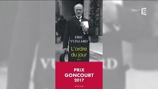 Eric Vuillard le Goncourt 2017   C Ã Vous  06112017 [upl. by Azerila]