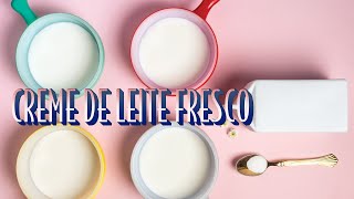 COMO FAZER CREME DE LEITE FRESCO EM CASA  RAIZA COSTA [upl. by Moclam]