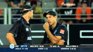 New Zealand vs India 3d ODI 2014 Final moments [upl. by Schriever]