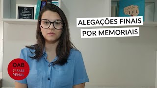 OAB 2ª fase  Alegações finais por memoriais  Letícia Vilela Simões [upl. by Shawna]