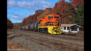 Berkshire amp Eastern 7878 Switches Tanker Cars  Rotterdam Junction NY 102424 [upl. by Oinotnanauj]