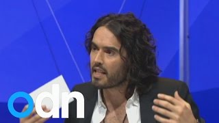 Russell Brand amp Nigel Farage clash over immigration [upl. by Uzzial485]