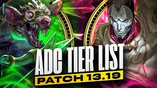 ADC TIER LIST PATCH 1319  The Best ADCs to Climb with in 1319  League of Legends [upl. by Shishko112]