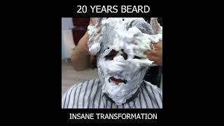 20 YEARS BEARD Homeless man Amazing Transformation [upl. by Eleaffar767]