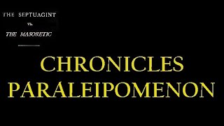 Introduction to the Books of Chronicles AKA Paraleipomenon [upl. by Sheilah]