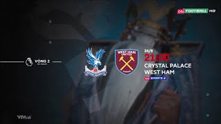 ON SPORTS  CRYSTAL PALACE VS WEST HAM UNITED 2100 248 [upl. by Anemolihp]