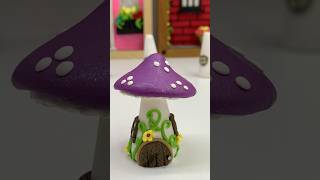 Tiny fairy houses mushroomhouse fairyhome mushroomville fairyhouse fairygarden polymerclay [upl. by Jen]