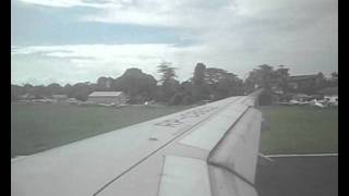 Philippine Airlines Take off in Dumaguete City Airport [upl. by Napas]