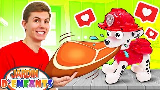 PAW Patrol a faim  🥩 Vidéo pour enfants avec la Pat Patrouille Jardin denfants [upl. by Assilev]