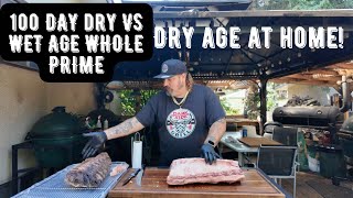 Dry Age VS Wet Age 100 day Whole Prime Rib Start to finish plus a live fire steak Test [upl. by Gaile604]