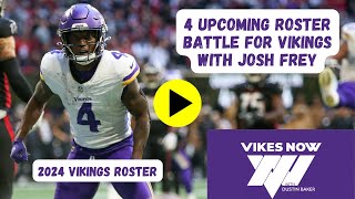 4 Upcoming Roster Battles for Vikings with Josh Frey [upl. by Rainie]