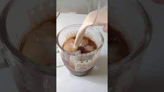 ice coffee with evaporated milk [upl. by Uzia]