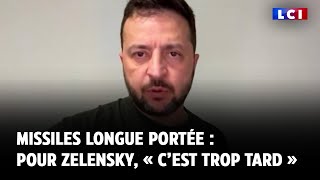 Missiles longue portée  pour Zelensky « c’est trop tard » [upl. by Elbert]