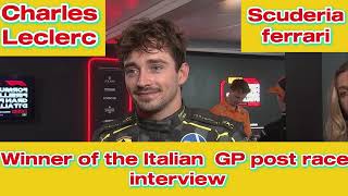 Charles Leclerc post race Monza interview [upl. by Renee]