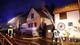 Dachstuhlbrand in Taunussteiner Fachwerkhaus [upl. by Otreblif]