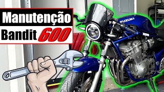 Manutenção na Suzuki Bandit S 600 E preparação da moto para meu teste de habilitação nos EUA [upl. by Christis618]