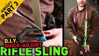 Airsoft QUICKADJUST sling from a buckle amp some belt [upl. by Amary]