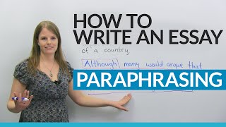 How to write a good essay Paraphrasing the question [upl. by Ailed637]