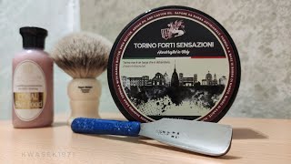 kwasek1971 Shaves Kamisori Torino Forti Sensazioni Edwin Jagger Coral Skin Food 76 [upl. by Aniweta]