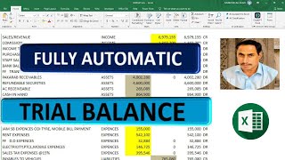 HOW TO AUTOMATE TRIAL BALANCE IN EXCEL GOOGLE SHEET [upl. by Lissi]