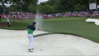 Jordan Spieth and Michael Grellers Lively Discussion Over Bunker Strategy  2017 PGA Championship [upl. by Doelling]