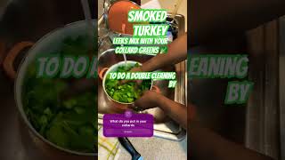 Collard Greens fypシ゚viral cooking turkeywings collards shortsviral [upl. by Nyrtak]