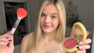 ASMR British Friend Does Your Makeup 🍓🍰 accent roleplay [upl. by Oznofla]