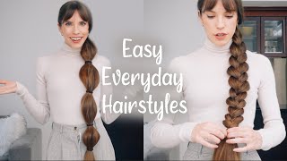 EASY EVERYDAY HAIRSTYLES FOR LONG HAIR [upl. by Marden]