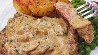 Steak Diane Tender Beef Steak In A Deliciously Creamy Mushroom Sauce [upl. by Ernaldus]