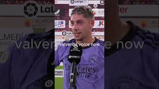 valverde voice now vs then 😂 realmadrid valverde shorts [upl. by Alderson533]