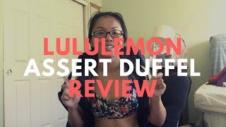 AN AMAZING BACKPACK  Lululemon Assert Duffel InDepth Review [upl. by Etterb]