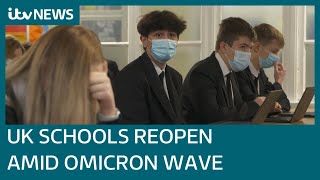 UK pupils return to school with new Covid rules as Omicron threatens staff shortages  ITV News [upl. by Aiym]