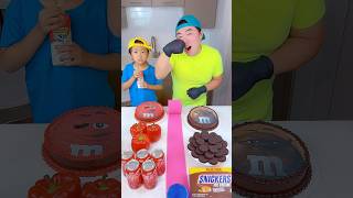 Chocolate foods vs Red color foods ice cream challenge🍨 funny by Ethan Funny Family [upl. by Ayna]