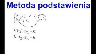 Rozwiązywanie układu równań metodą podstawienia jak rozwiązać układ równań Jak to zrobić szybko [upl. by Seiter]